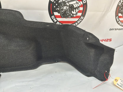 2013 Chevy Camaro ZL1 RH Passenger Interior Quarter Panel Trunk Compartment Felt Carpet Liner OEM