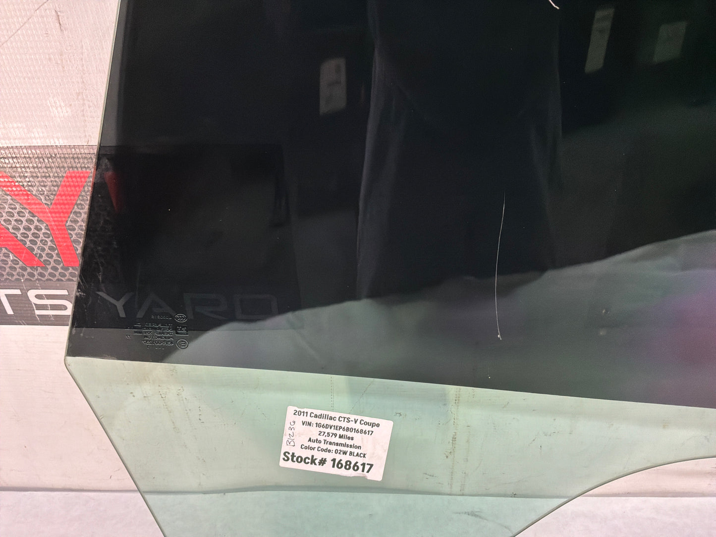 2011 Cadillac CTS-V Coupe LH Driver Door Window Glass OEM