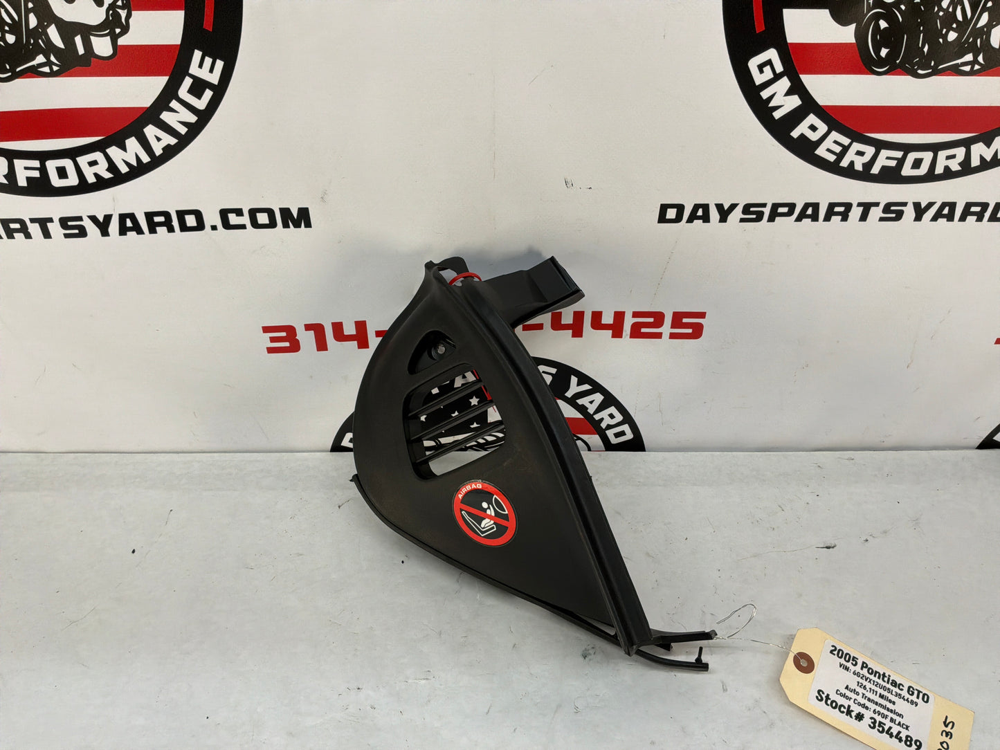 2005 Pontiac GTO RH Passenger Dash End Trim Panel OEM