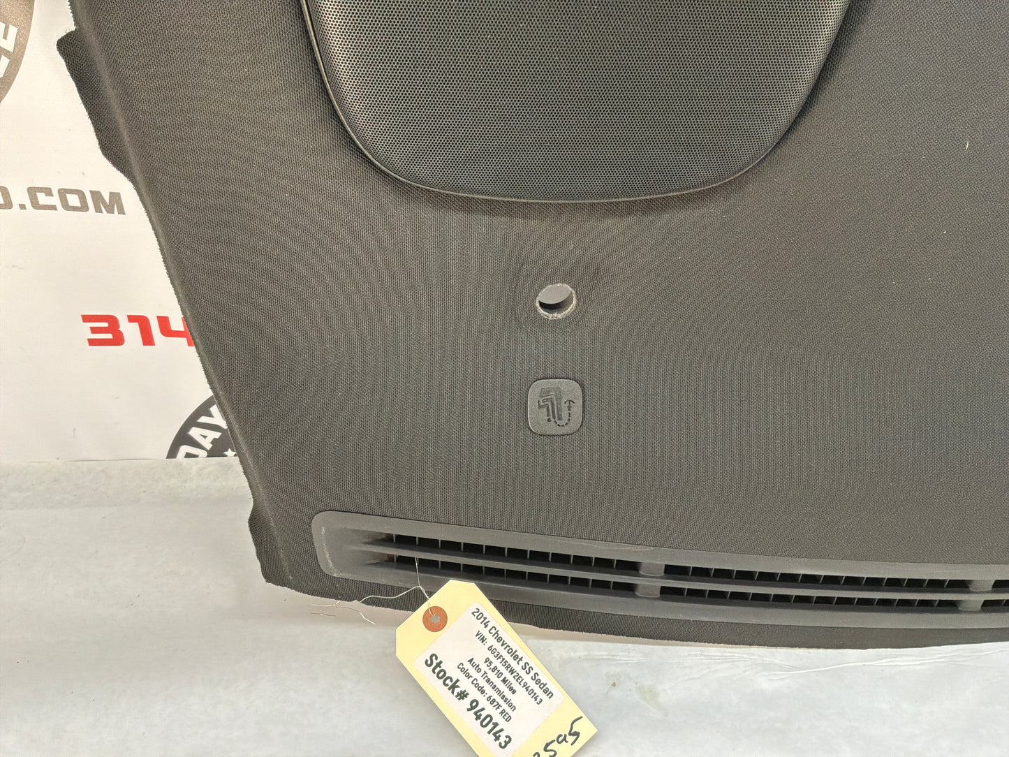 2014 Chevy SS Sedan Rear Interior Package Deck Tray Parcel Shelf Trim Cover OEM