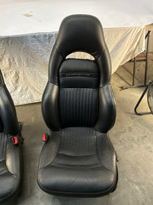 2002 Chevy C5 Corvette Seats RH & LH Front Black Leather Seats OEM - Day's Parts Yard