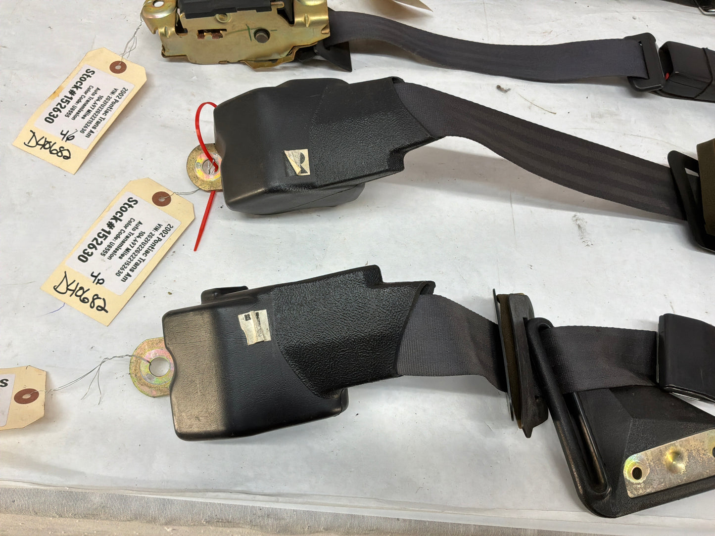 2002 Pontiac Trans Am WS6 Front & Rear Seat Belt Seatbelt Buckle Retractors OEM