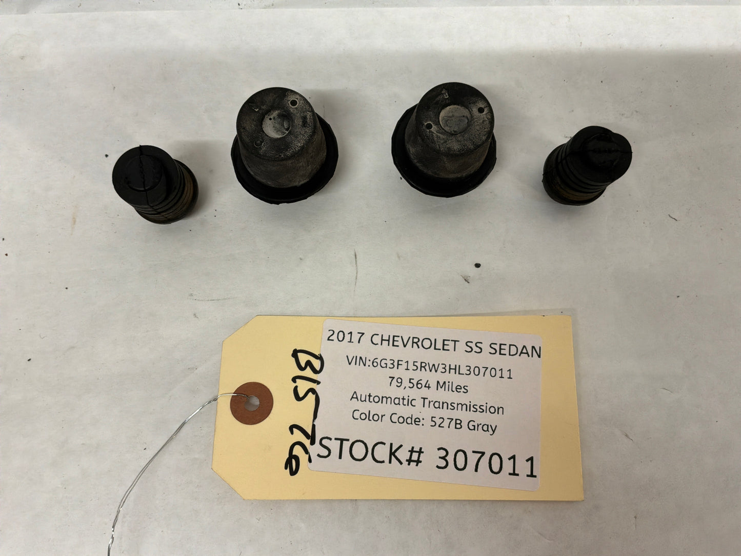 2017 Chevrolet SS Sedan Trunk Deck Lid Rubber Adjusters Stops OEM