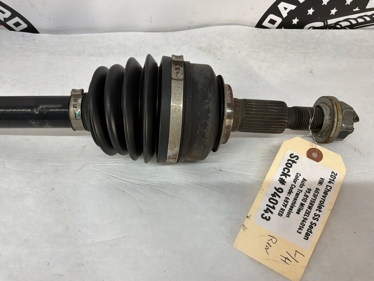 2014 Chevy SS Sedan LH Driver Rear CV Axle Half Shaft OEM