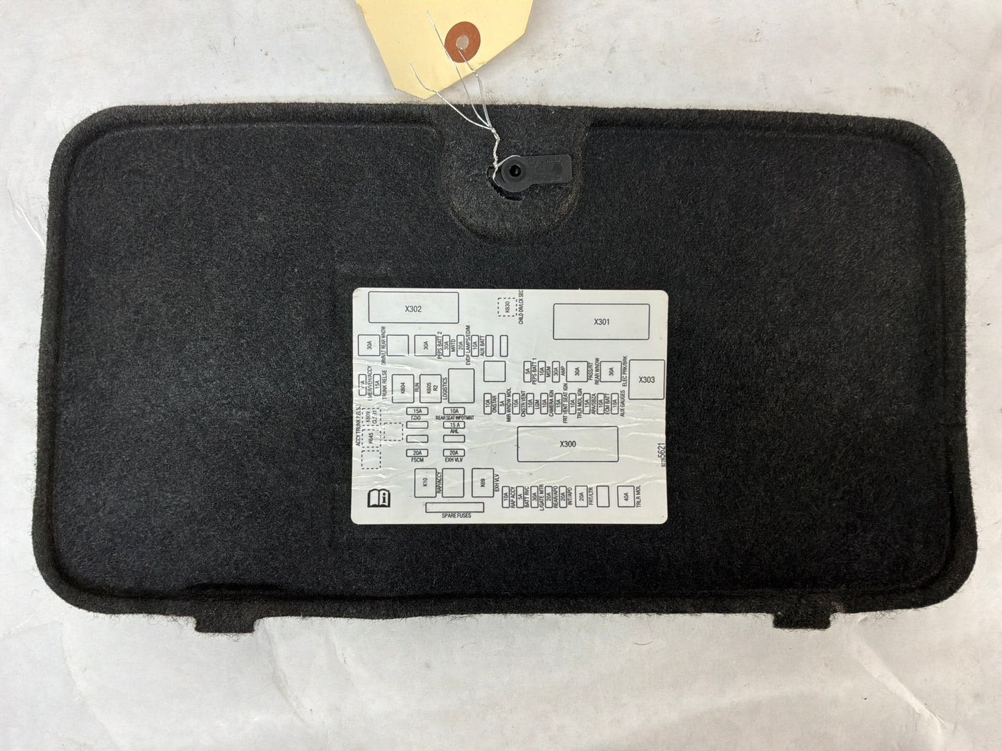 2017 Chevy SS Sedan Battery Stowage Access Hole Door Trim Felt Carpet OEM