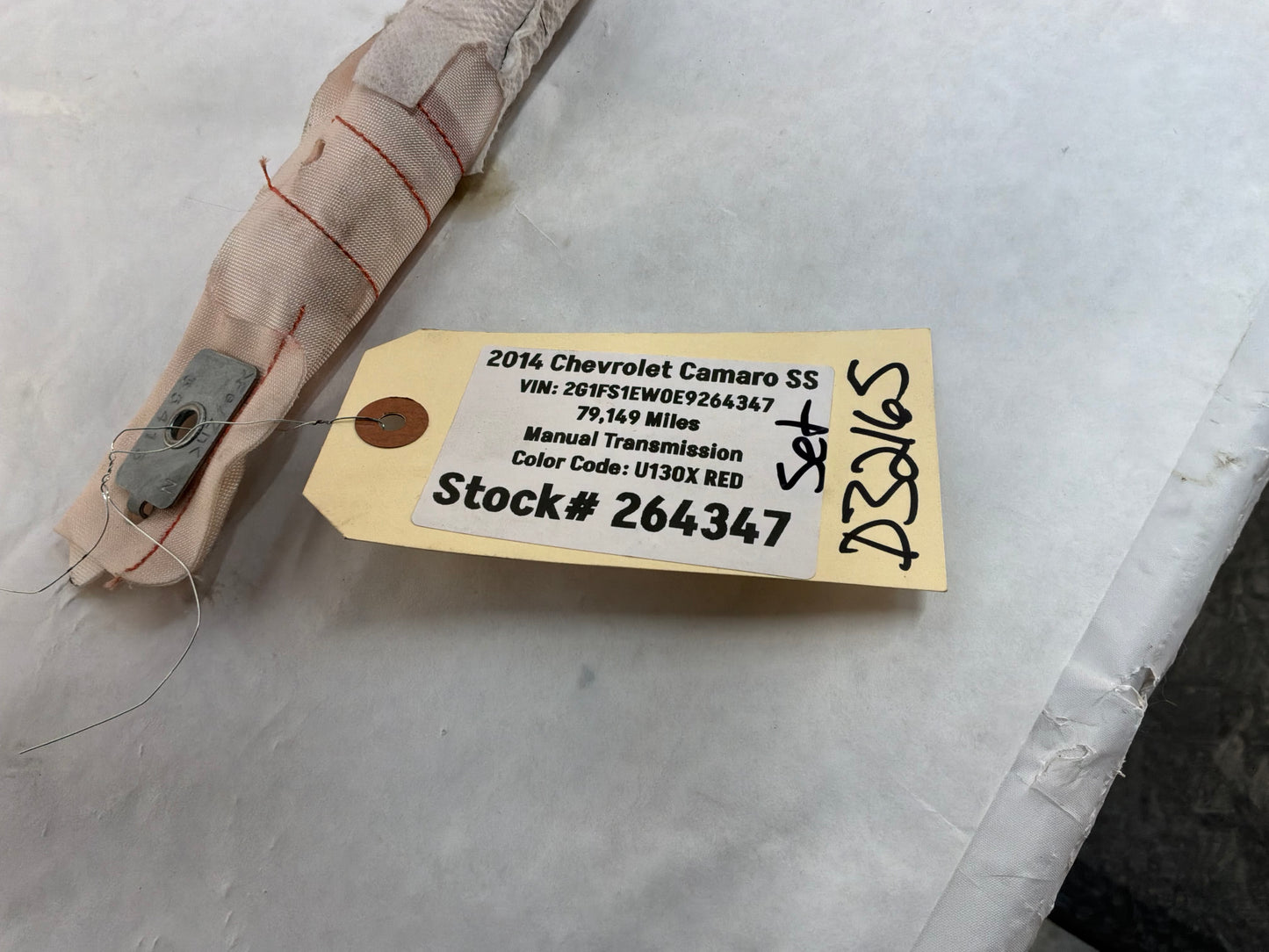 2014 Chevy Camaro SS RH & LH Curtain Airbag Air Bag OEM - Day's Parts Yard