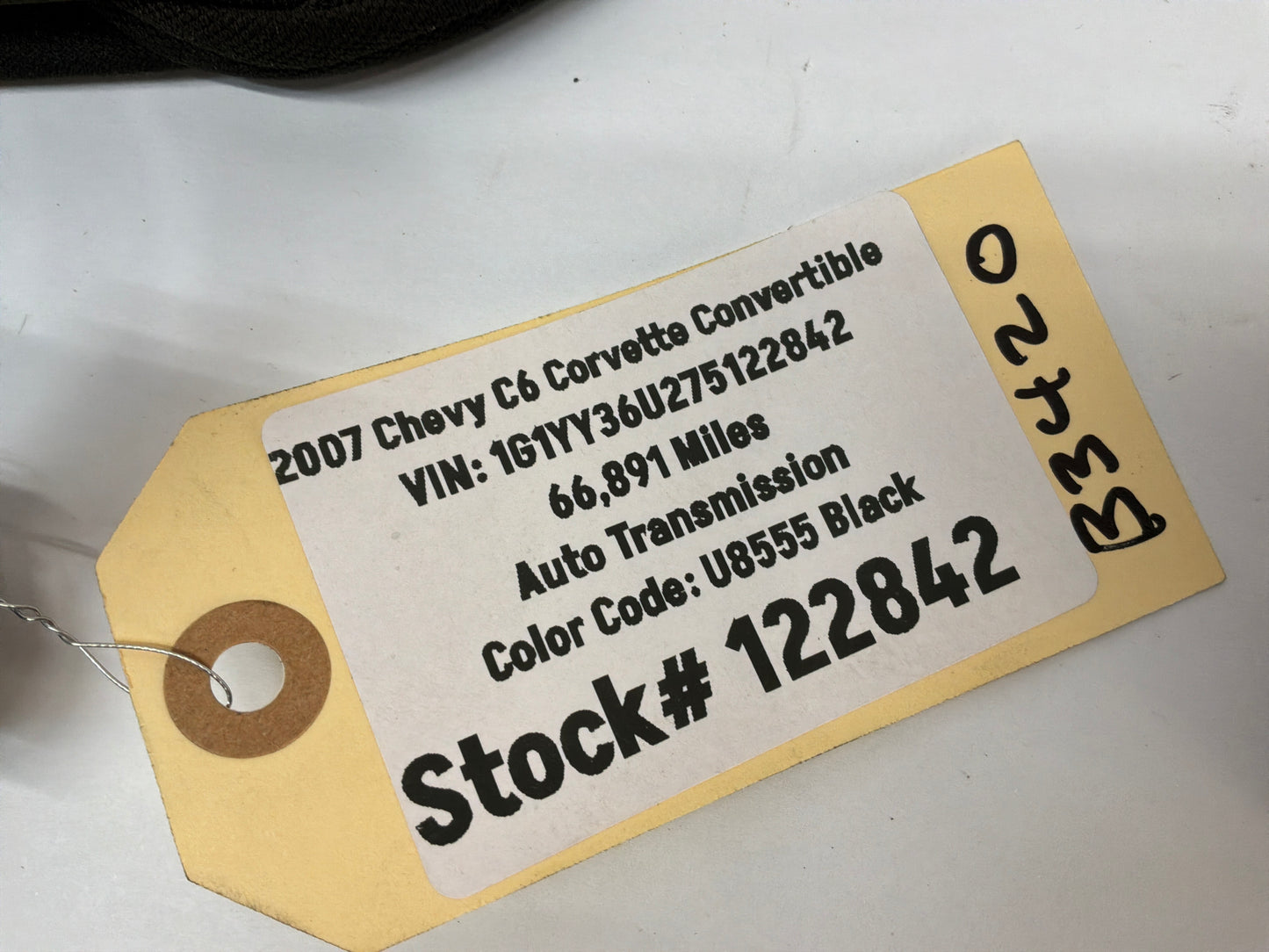 2007  Chevy C6 Corvette Convertible Sunvisors Sun Shades Visors Ebony Black OEM