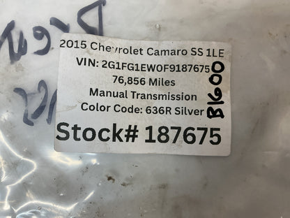 2015 Chevrolet Camaro SS 1LE Rear Brake Lines OEM