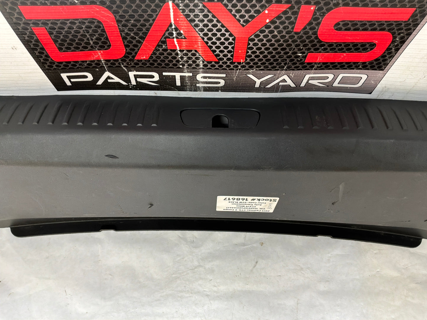 2011 Cadillac CTS-V Coupe Rear Trunk Cargo Compartment Sill Plate Panel OEM