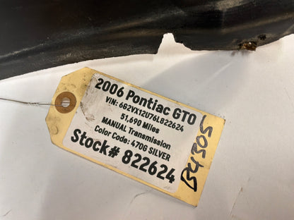 2006 Pontiac GTO LH Driver Front Fender Wheel House Well Liner OEM