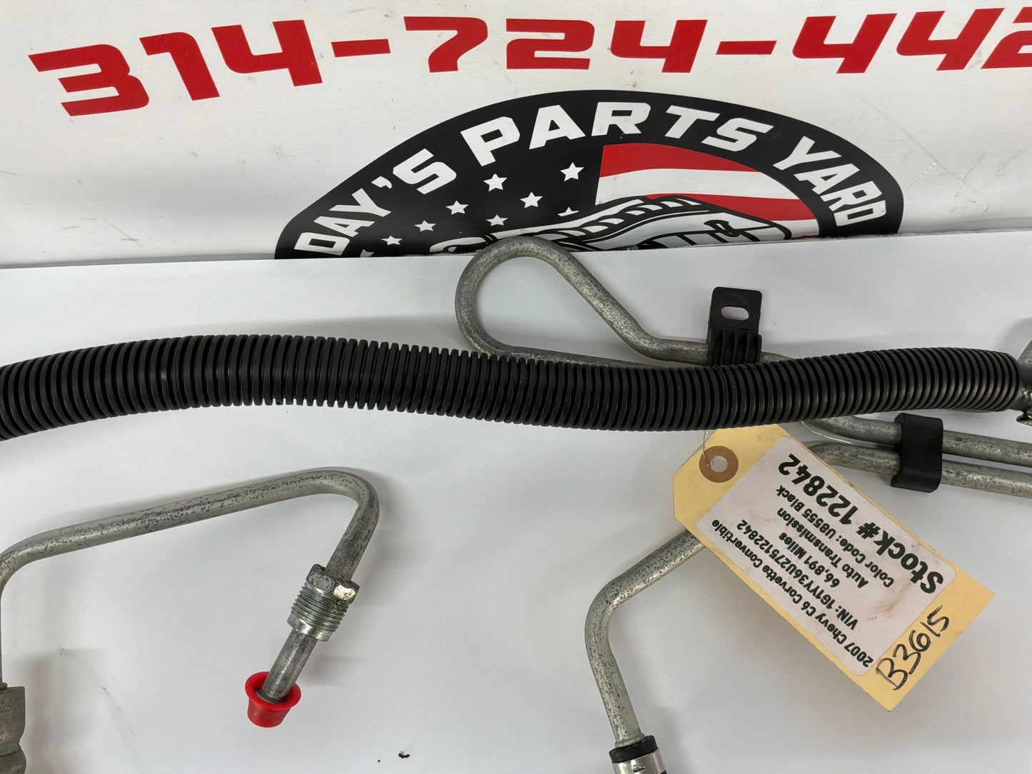 2007 Chevy C6 Corvette Convertible Power Steering Lines OEM