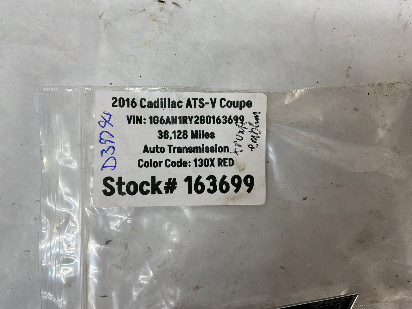 2016 Cadillac ATS-V Coupe Trunk Decklid Emblem Badge OEM