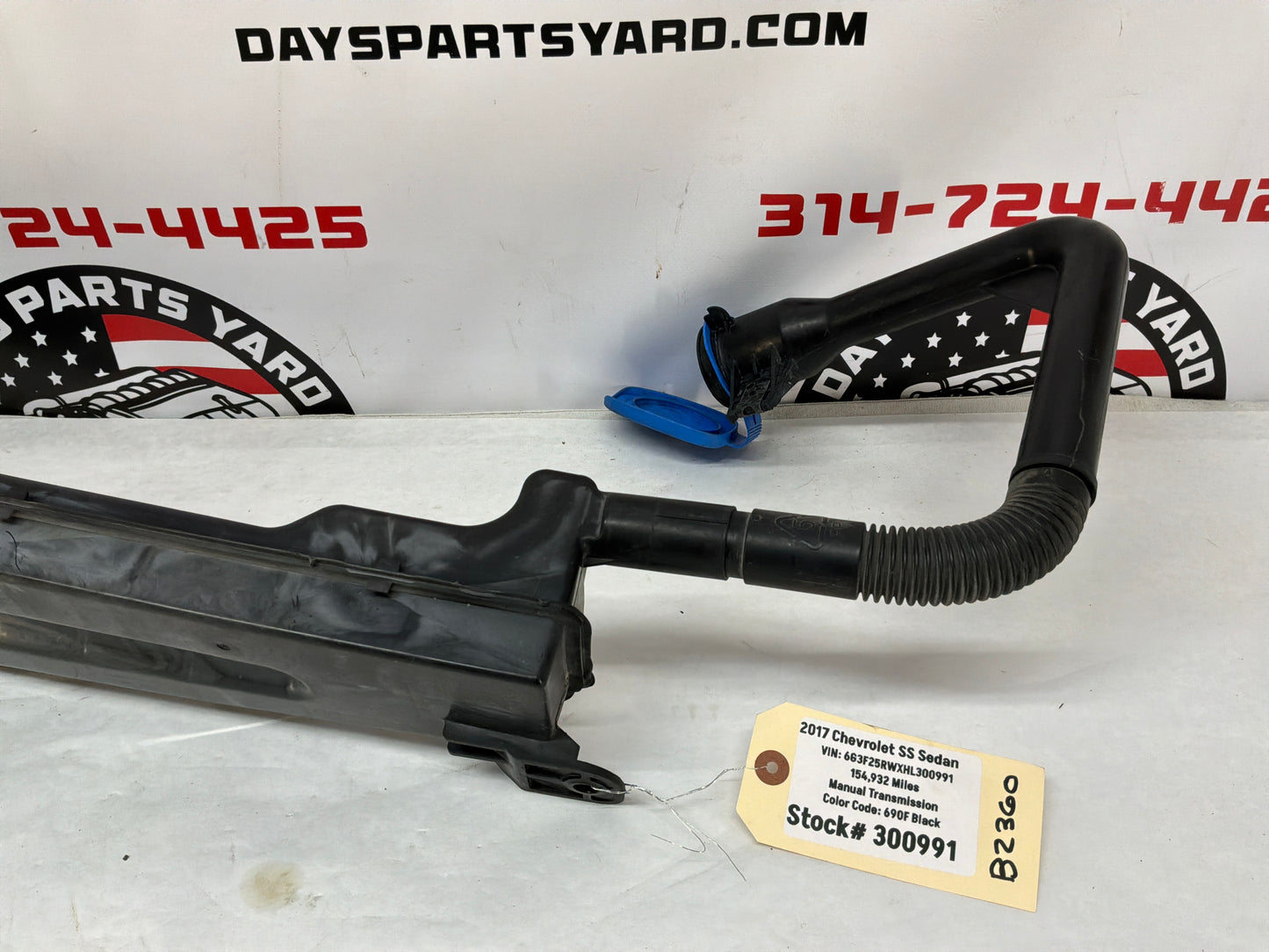 2017 Chevy SS Sedan Windshield Washer Reservoir Overflow Tank Bottle OEM