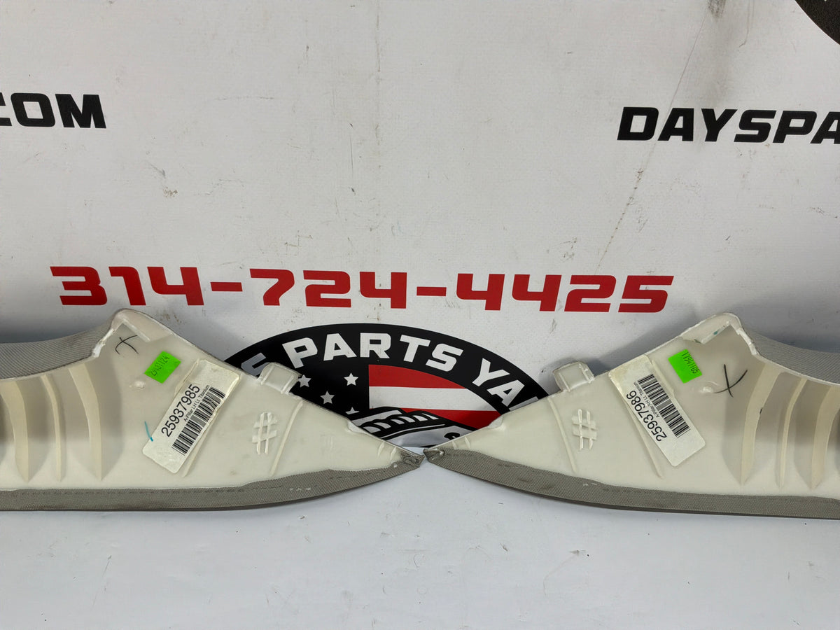 2009 Cadillac CTS-V RH & LH Interior A Pillar Windshield Trim Molding Panel OEM Light Titnum