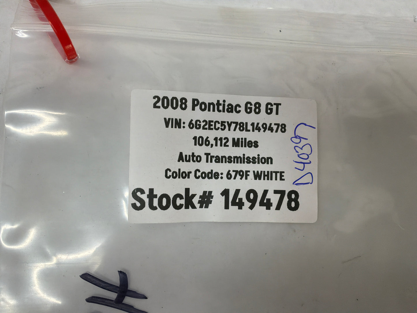 2008 Pontiac G8 GT RH Passenger Front Seat Track Inner Plastic Trim Cover OEM