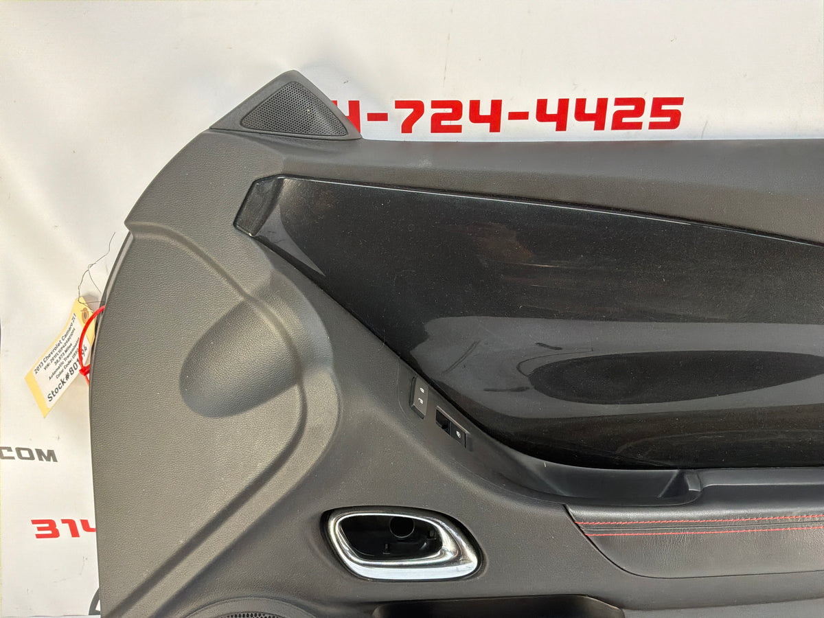 2013 Chevy Camaro ZL1 RH Passenger Carbon Flash Front Interior Door Panel Trim OEM