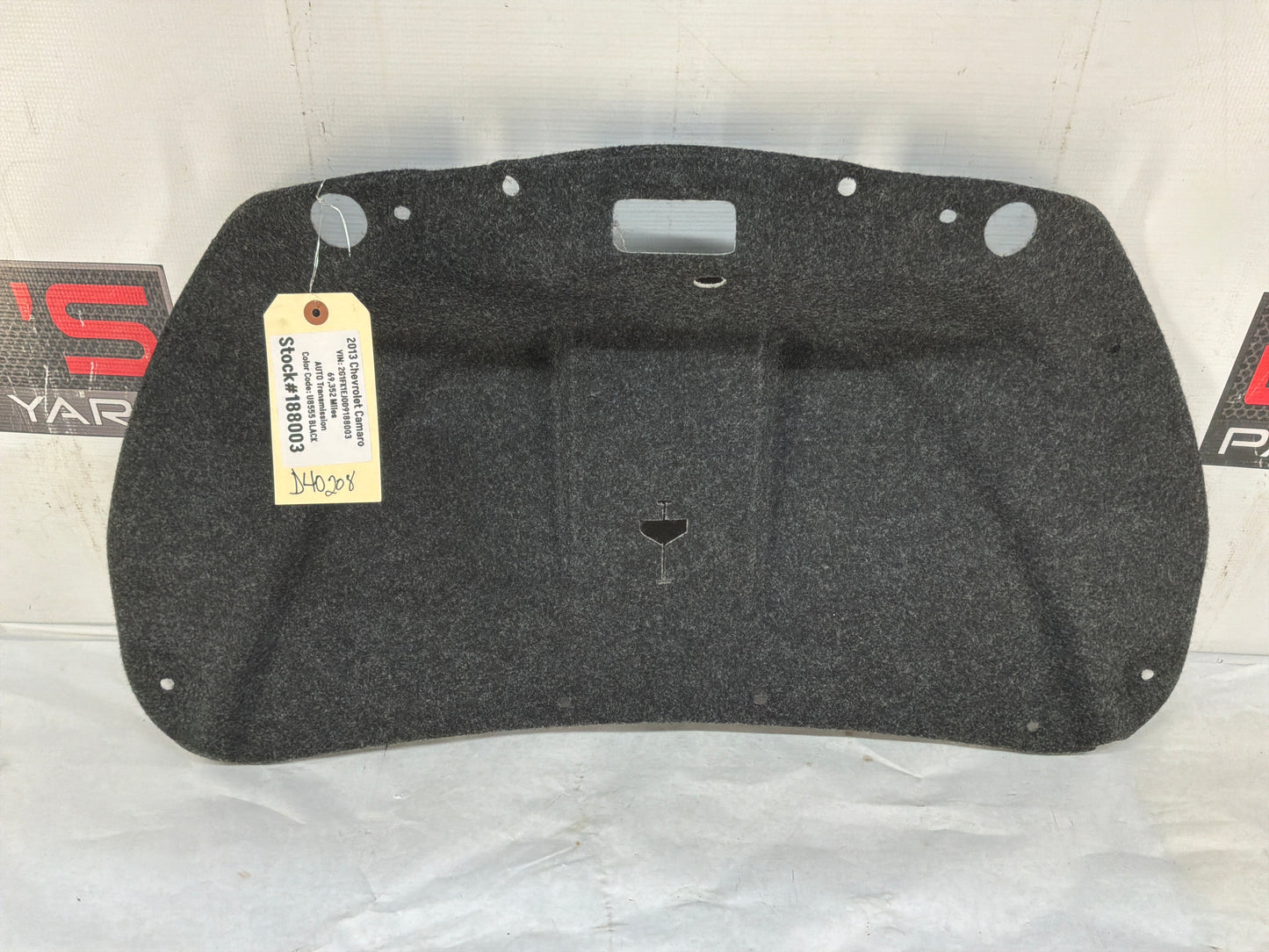 2013 Chevy Camaro SS Trunk Deck Lid Liner Carpet Felt OEM