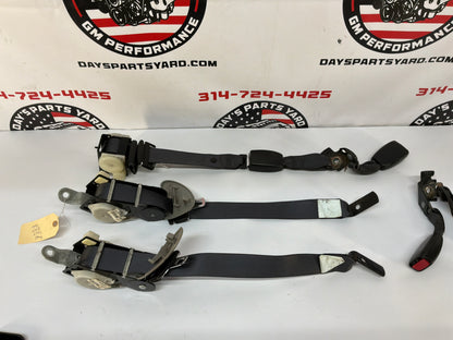 2006 Cadillac CTS-V RH, LH & Middle Rear Seat Belt Retractor Set w/ Buckles OEM