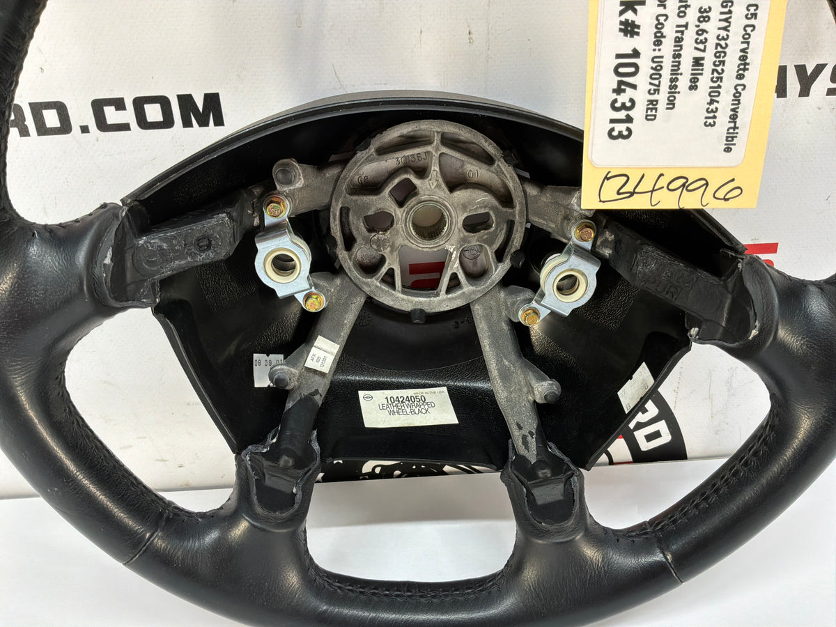 2002 Chevy C5 Corvette Convertible Steering Wheel Black Leather OEM