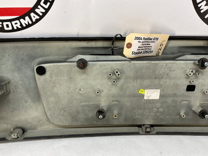 2004 Pontiac GTO Trunk Deck Lid Filler Insert Applique Panel Black OEM