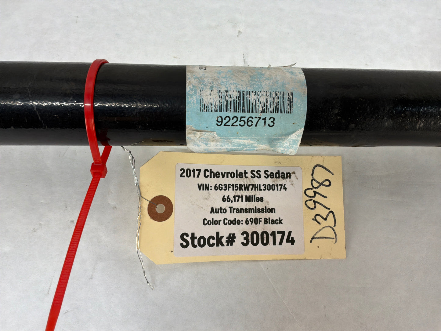 2017 Chevy SS Sedan RH Passenger Rear CV Axle Half Shaft OEM
