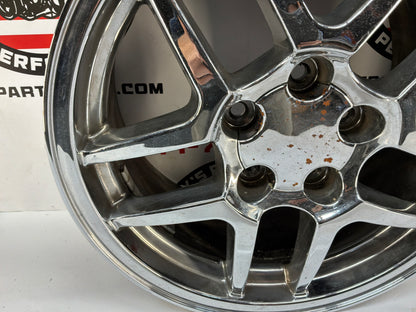 2002 Chevy C5 Corvette Convertible Z06 Replica Triple Chrome Front Wheel Rim 17x8.5
