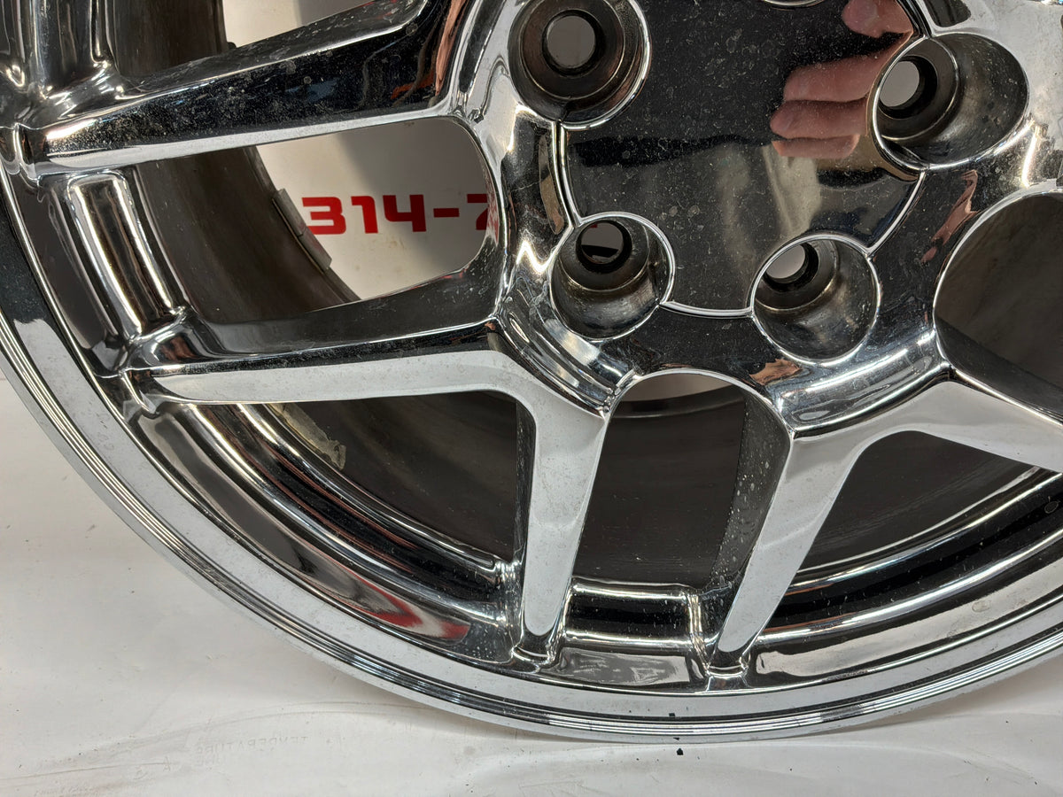 2002 Chevy C5 Corvette Z06 Replica Triple Chrome Rear Wheel 18x9.5