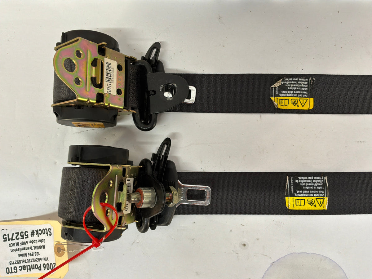 2006 Pontiac GTO Rear RH & LH Seat Belt Seatbelt Retractor OEM