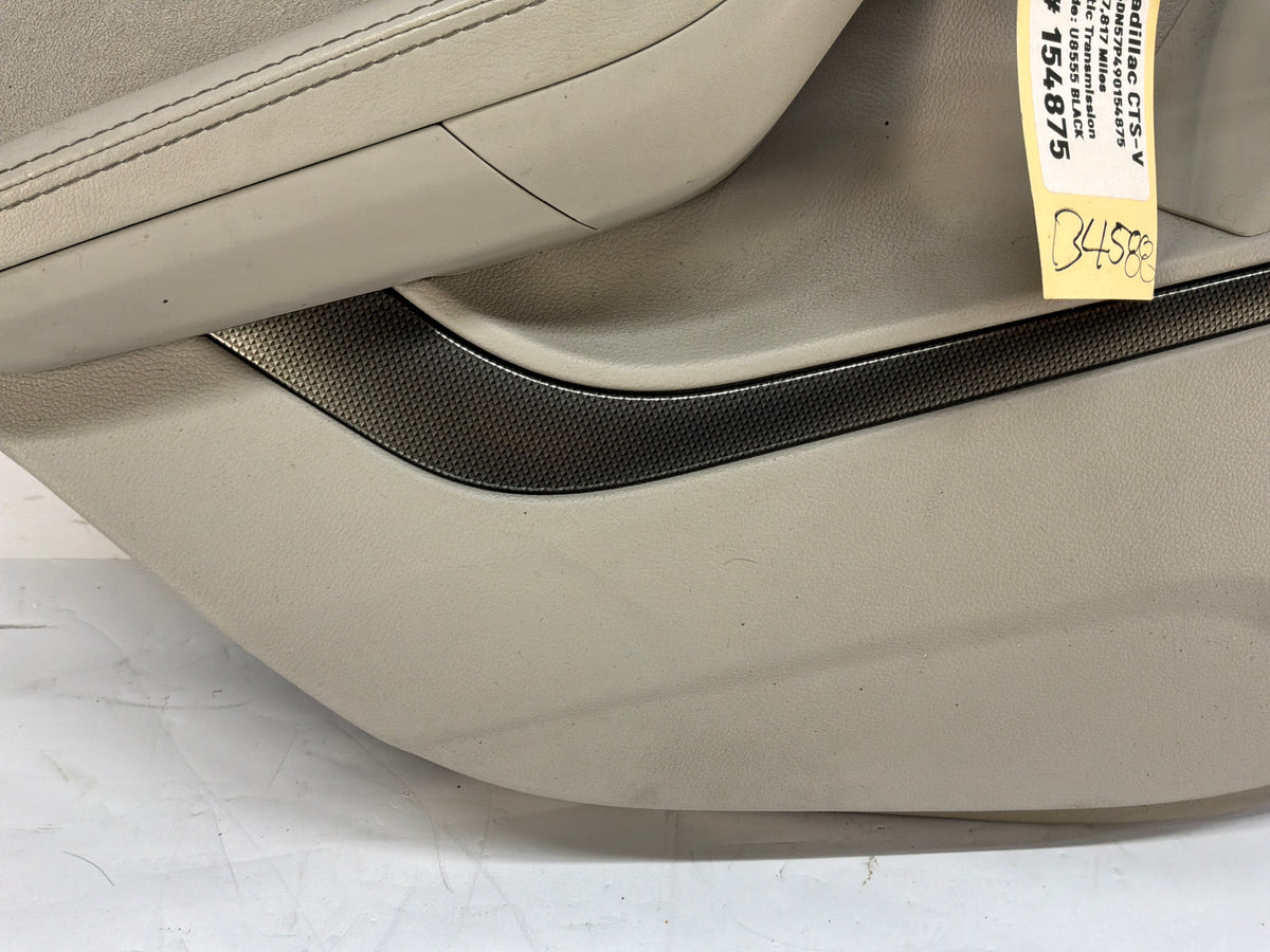 2009 Cadillac CTS-V LH Driver Rear Interior Door Panel OEM Titanium