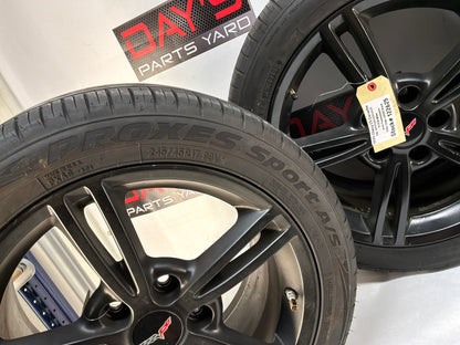 Chevy C6 Corvette Wheels and Tires 17x8.5 18x9.5 OEM