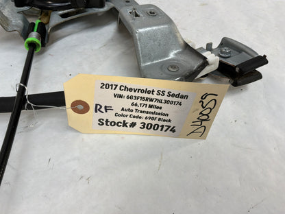 2017 Chevy SS Sedan RH Passenger Front Window Regulator Motor OEM