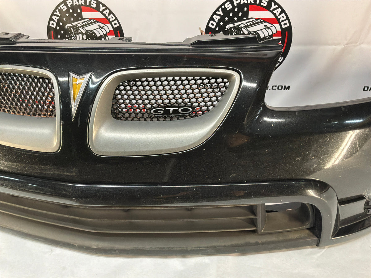 2005 Pontiac GTO SAP Complete Front Bumper Cover Fascia Black OEM