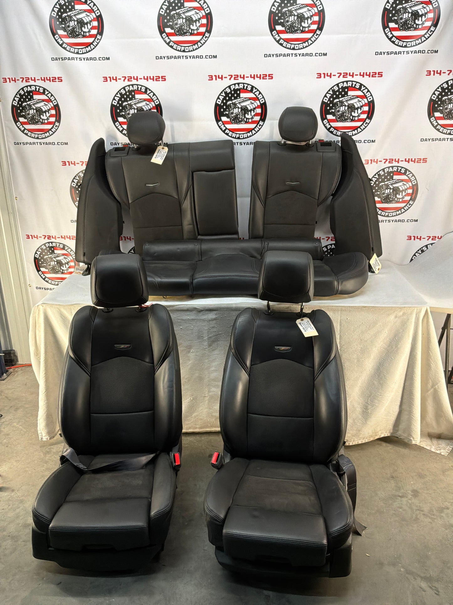 2016 Cadillac CTS-V Seats Recaro Leather Suede Seats Front & Rear OEM