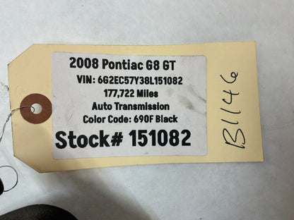 2008 Pontiac G8 GT Center Console Lid Door Armrest OEM