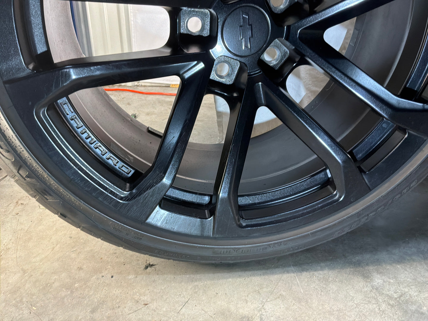 2014 Chevy Camaro ZL1 Factory OEM Wheels Rims and Goodyear Eagle F1 Tires 20X10 20X11