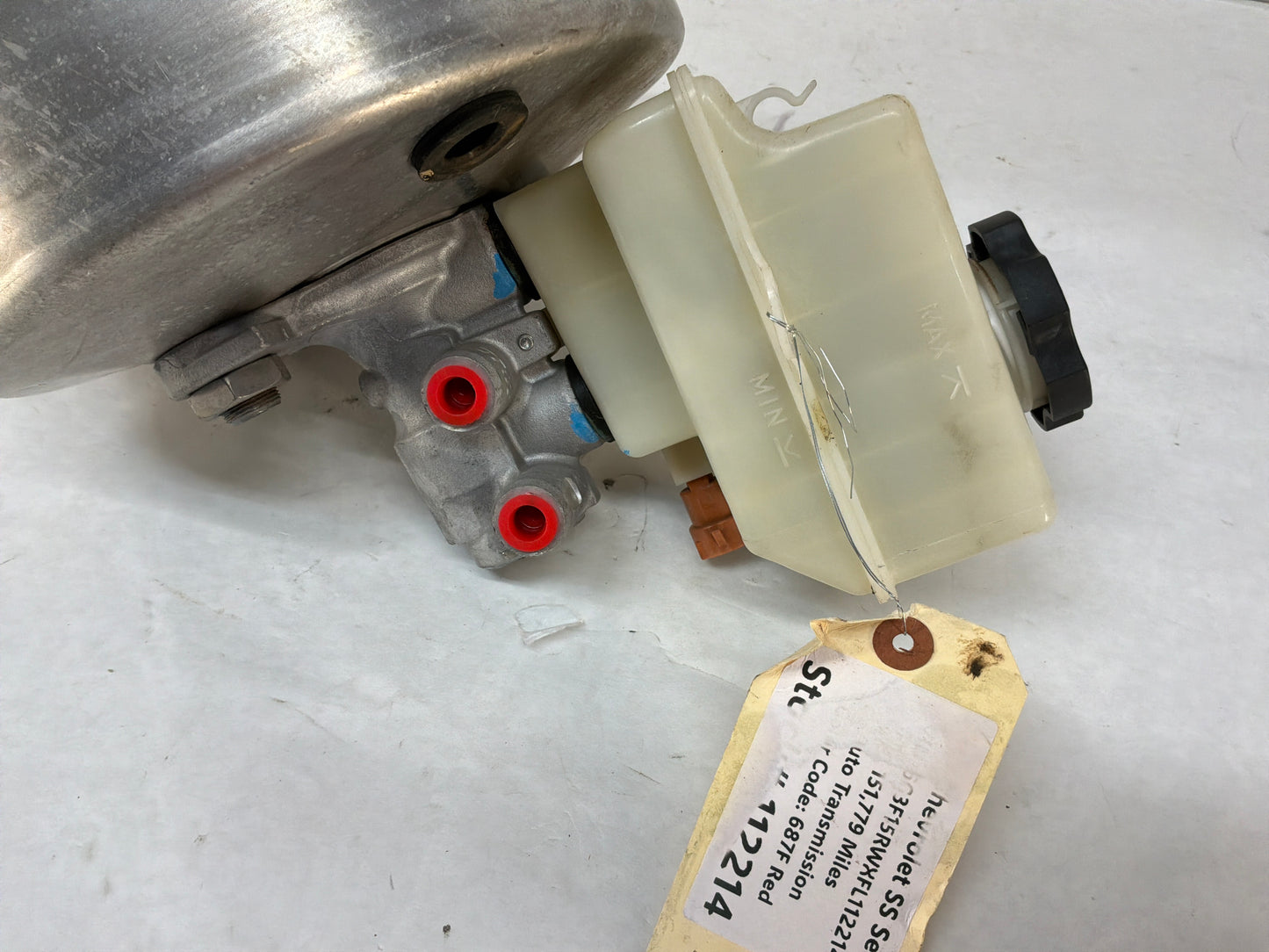 2015 Chevy SS Sedan Brake Booster Master Cylinder and Reservoir OEM