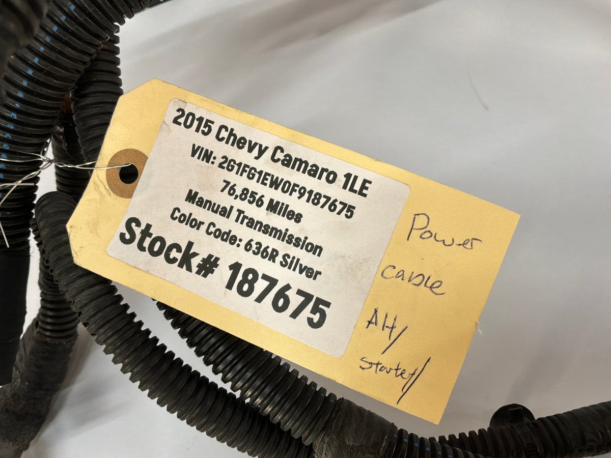 2015 Chevrolet Camaro SS 1LE Positive Negative Battery Alternator Wire Wiring Harness OEM