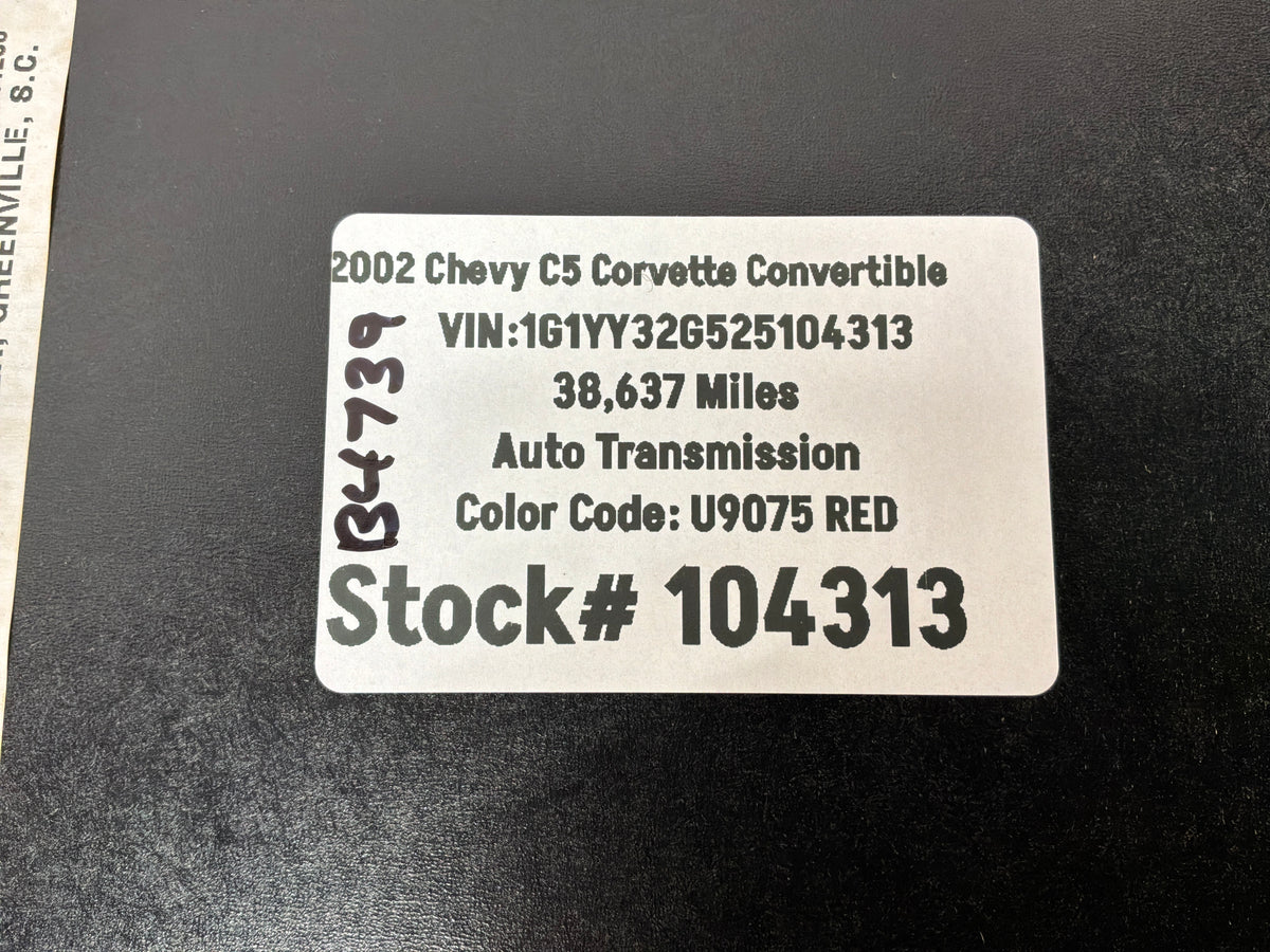 2002 Chevy Corvette Convertible Trunk Cover Panel OEM