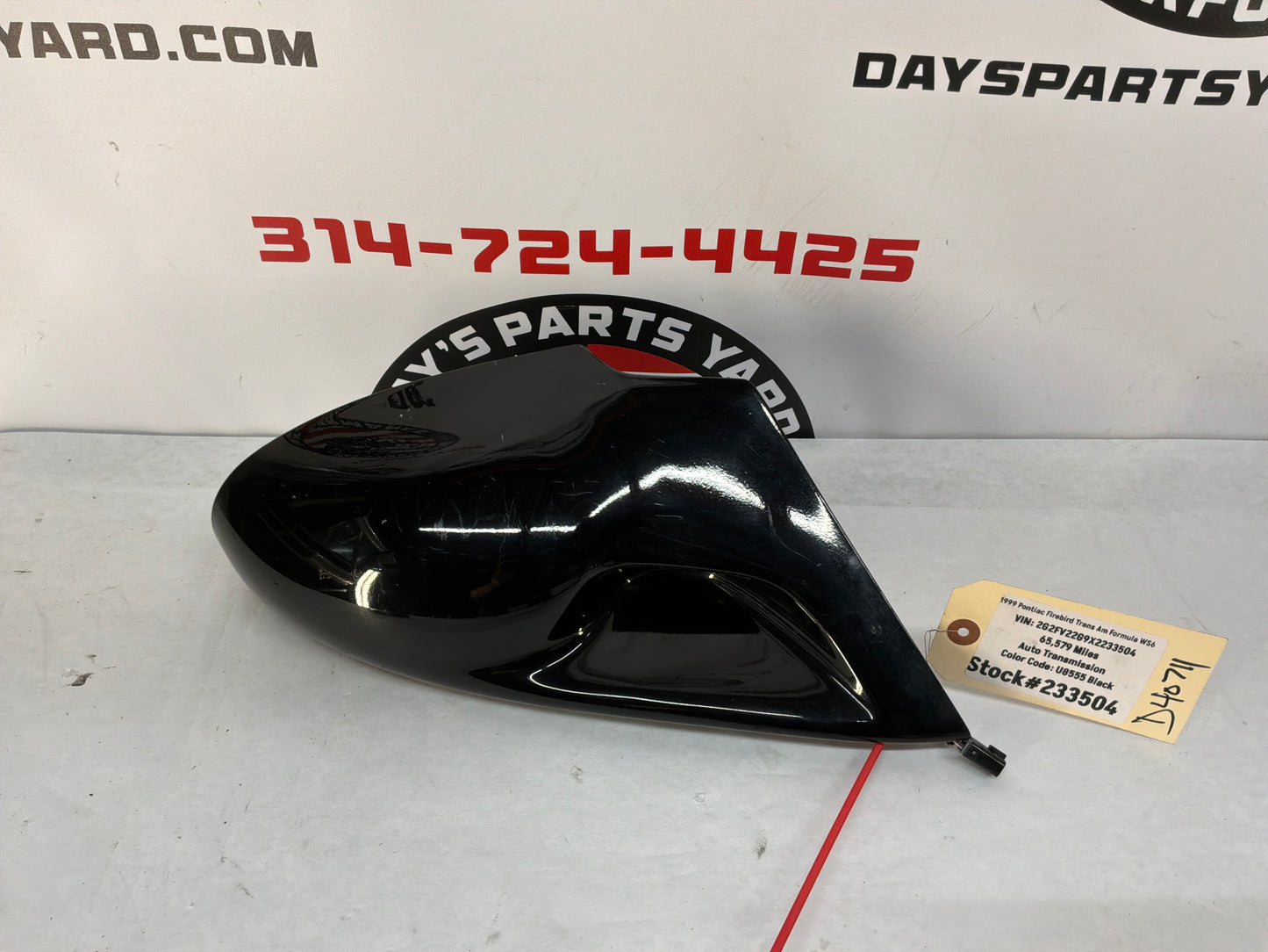 1999 Pontiac Firebird Trans Am Formula WS6 RH Passenger Exterior Outside Electric Mirror Black OEM