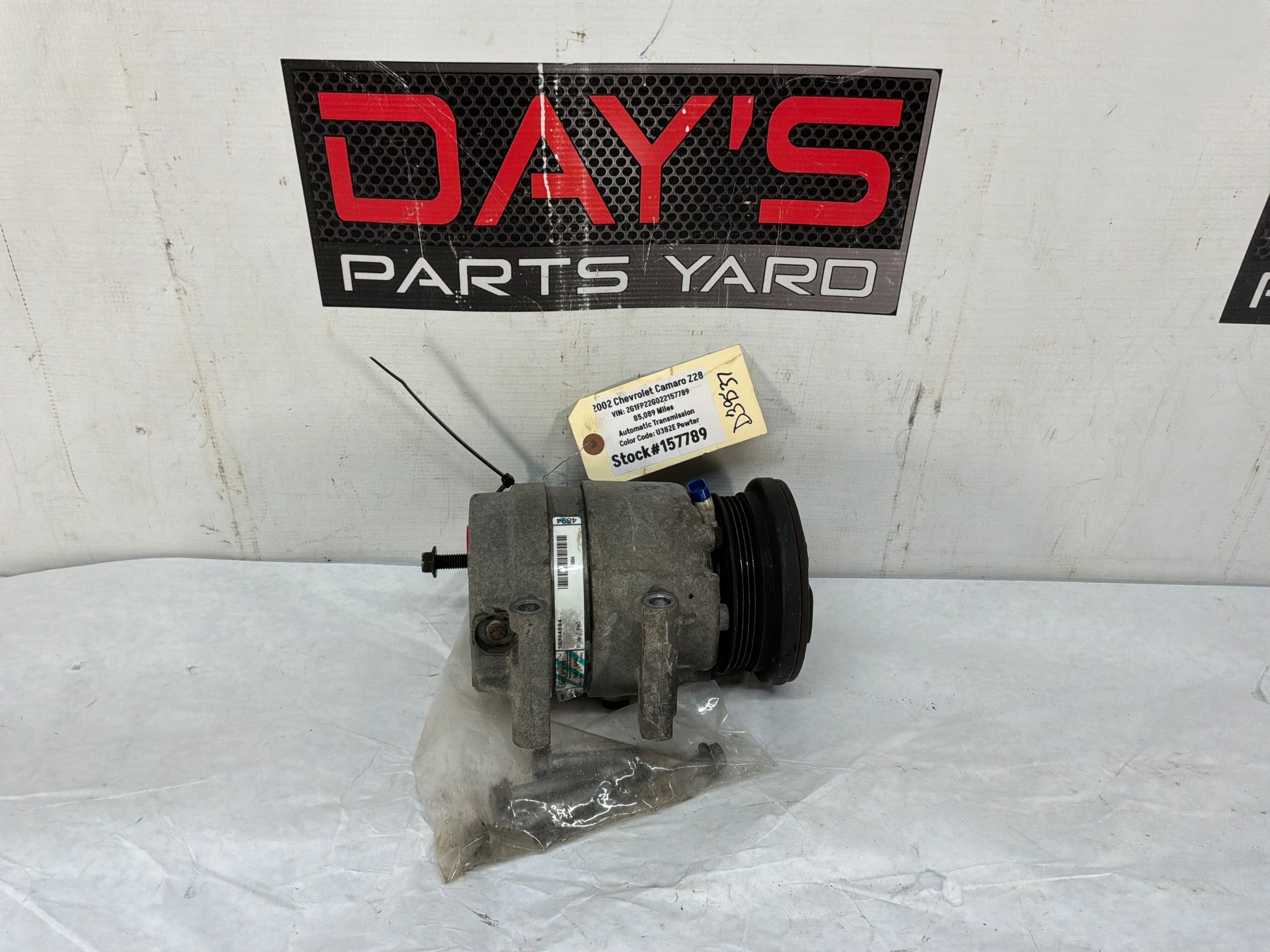 2002 Chevy Camaro Z28 AC A/C Air Conditioner Compressor w/ Hardware OEM - Day's Parts Yard
