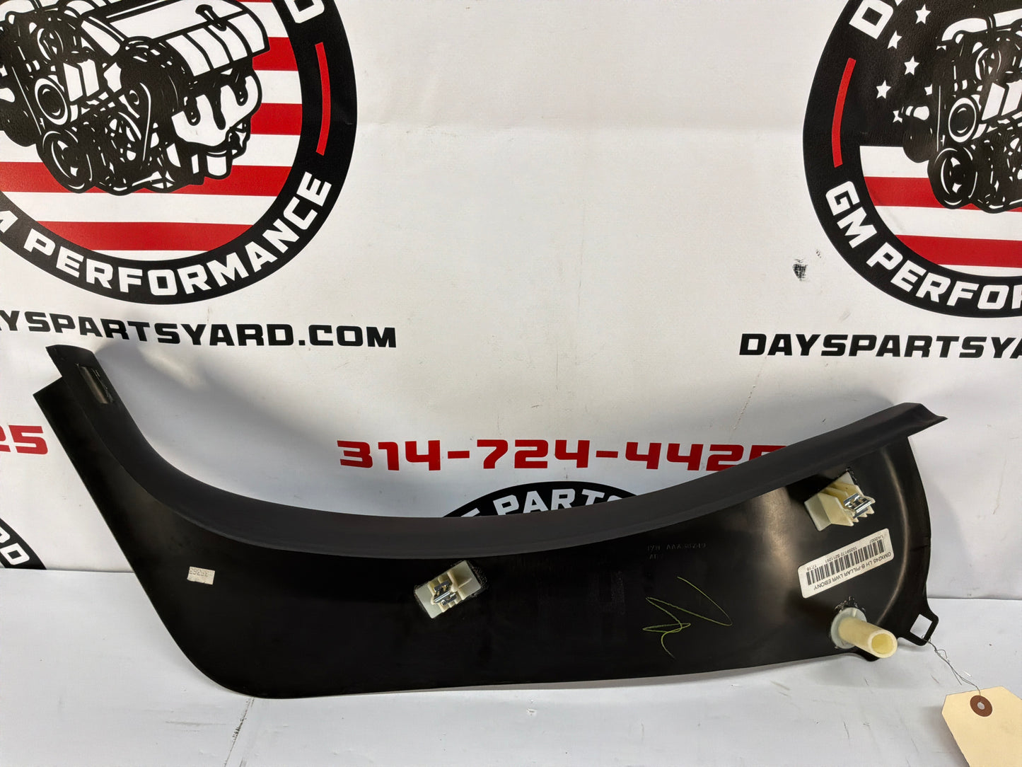 2007 Chevy C6 Corvette Convertible LH Driver Interior Lower B Lock Pillar Trim Molding OEM