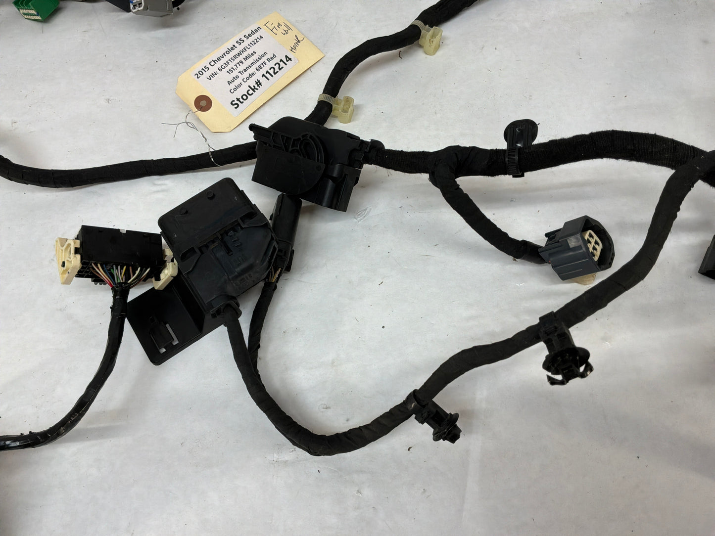 2015 Chevy SS Sedan Fire Wall Engine Bay Front Chassis Wire Wiring Harness OEM