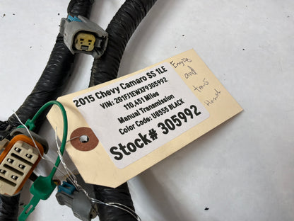 2015 Chevy Camaro SS 1LE Engine Motor Manual Transmission Wiring Wire Harness OEM
