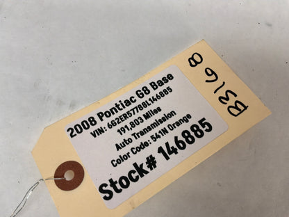2008 Pontiac G8 Base Atari Dash Gauges Display Unit OEM