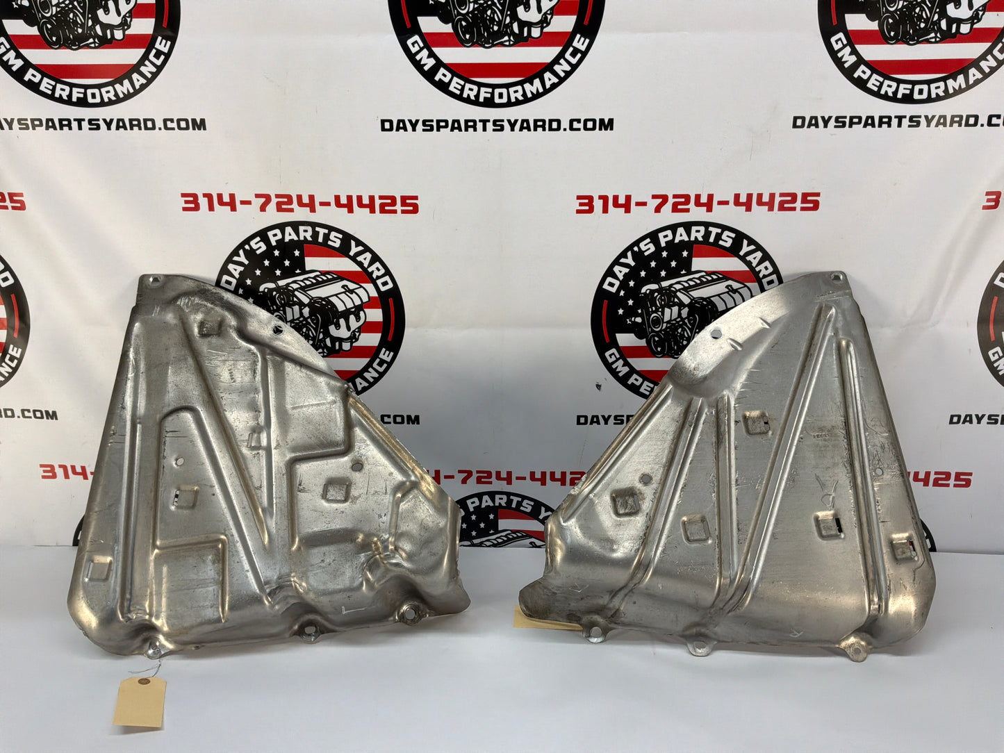 2007 C6 Corvette Convertible RH & LH Fuel Gas Tank Heat Shield Straps OEM