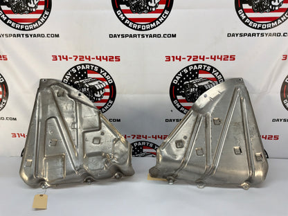 2007 C6 Corvette Convertible RH & LH Fuel Gas Tank Heat Shield Straps OEM