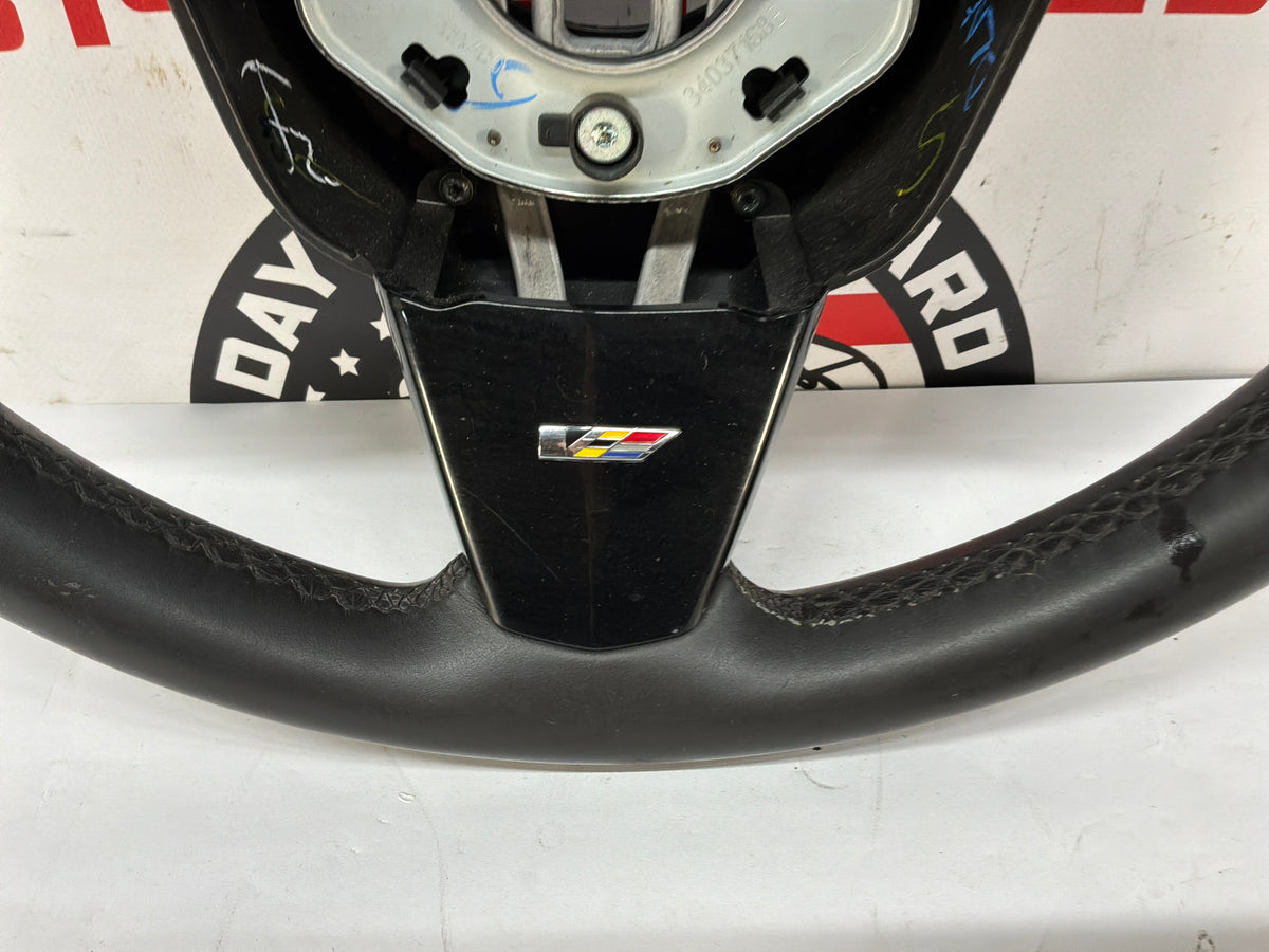 2009 Cadillac CTS-V Steering Wheel Black Leather OEM