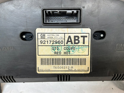 2005 Pontiac GTO Red Instrument Panel Gauge Cluster Speedometer OEM
