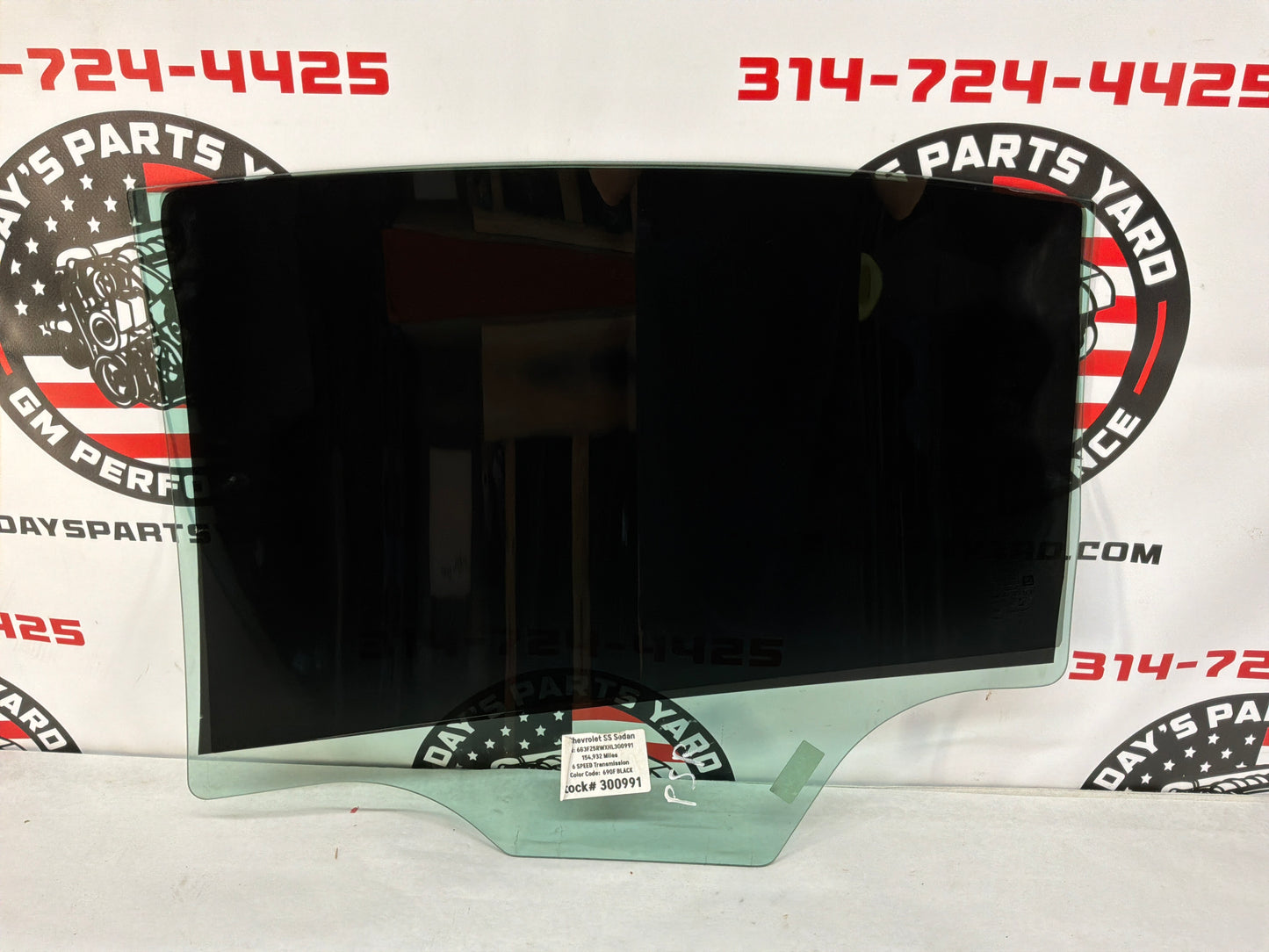 2017 Chevy SS Sedan RH Passenger Rear Door Window Glass OEM