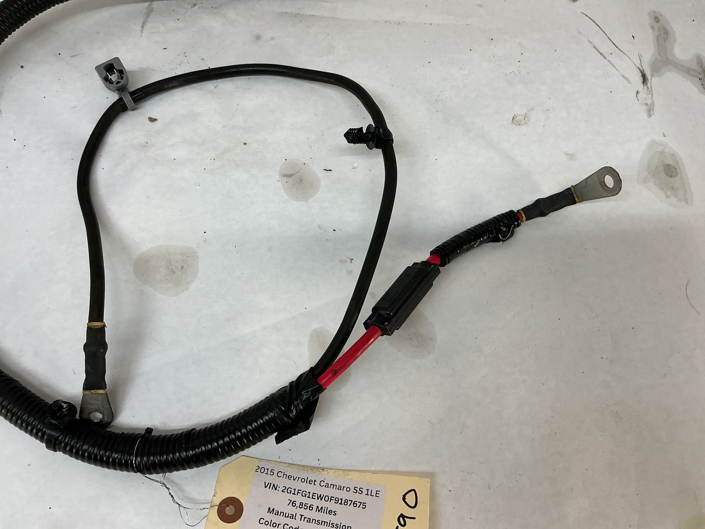 2015 Chevrolet Camaro SS 1LE Electric Power Steering Positive Negative Battery Wire Harness OEM